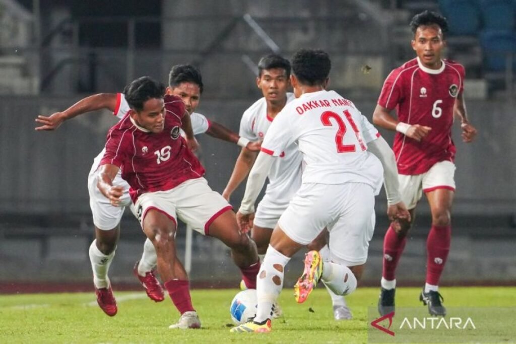 Indonesia dan Myanmar Berbagi Angka 1-1 di Babak Pertama
